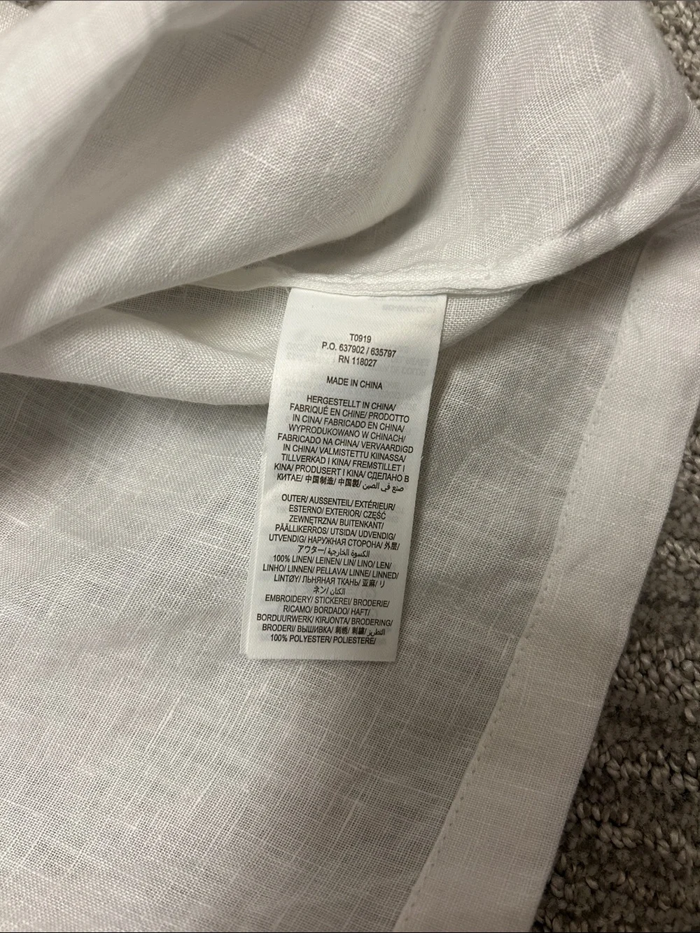 White Linen Embroidered Square-Neck Puff Sleeve Top